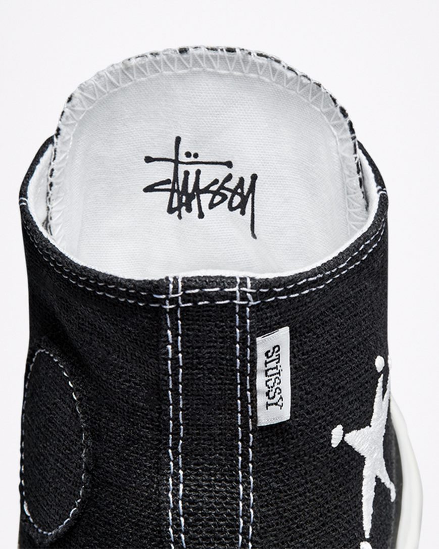 Dámské Boty Vysoké Converse x Stüssy Chuck 70 Černé Bílé Černé | CZ NW31B96